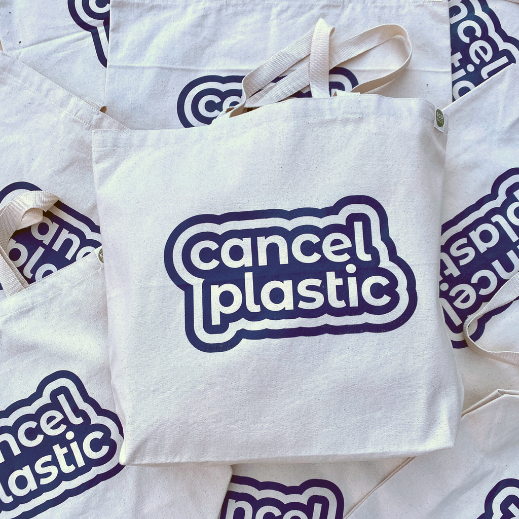 cancel plastic market tote
