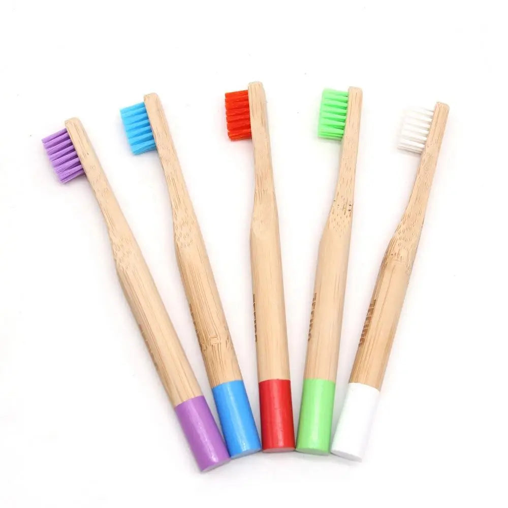 kid-sized bamboo toothbrush
