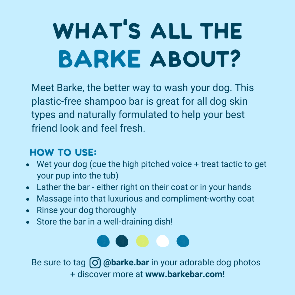 dog shampoo bar by barke